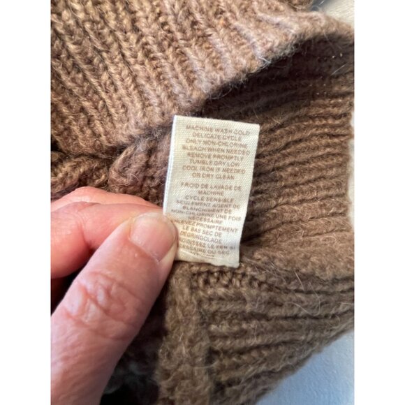 Free People Womens Crochet Knit Hooded Sweater Brown Cottagecore Y2K Twee Boho - Picture 8 of 12